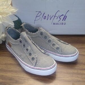 Blowfish Steel Grey 🩶 Color Washed Cozumel Linen Sneakers Size 7